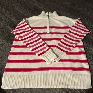 LOFT tunic quarter zip women’s sweater